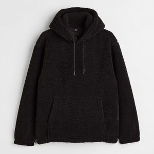 Relaxed fit Teddy fleece hoodie